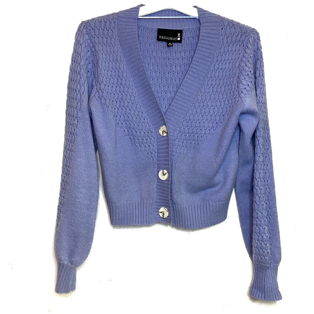 Broadway 38 Pastel Cropped Cardigan Small
